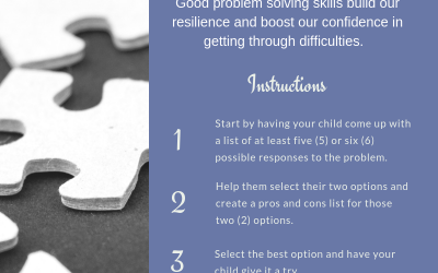 To build resilience this week, teach thoughtful problem solving