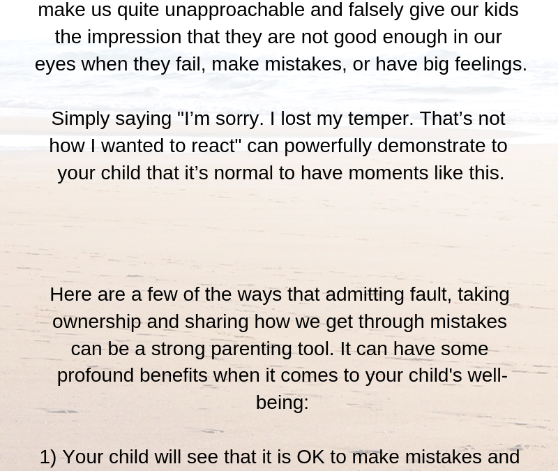 Using Mistakes as a Parenting Tool