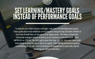 Set learning/mastery goals instead of performance goals
