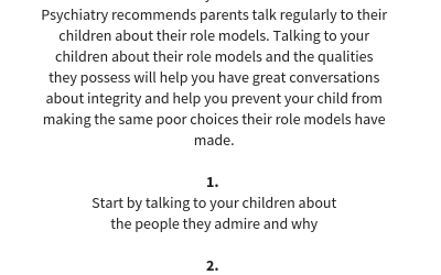 How to … talk to your kids about their role models